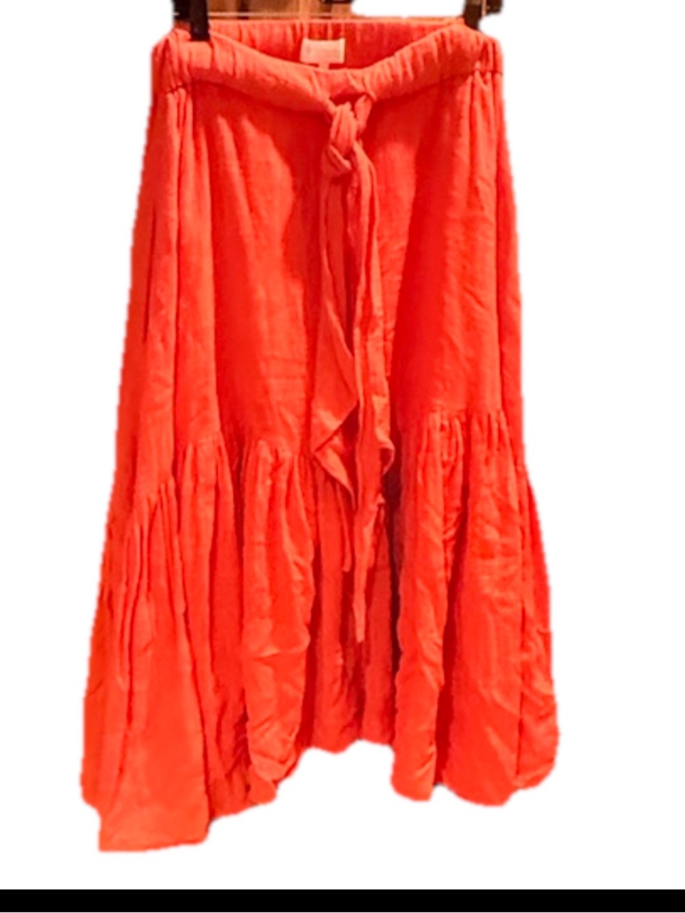 The Westside Miramar Orange Maxi Cotton Boho Skirt Size Medium